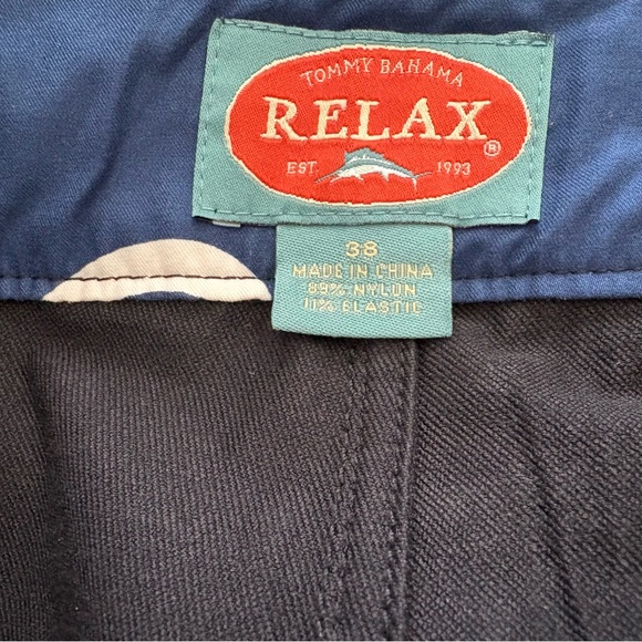 Men's Tommy Bahama Chill Tech Relax Boardshorts Board Shorts Black Size 38 - Picture 10 of 10